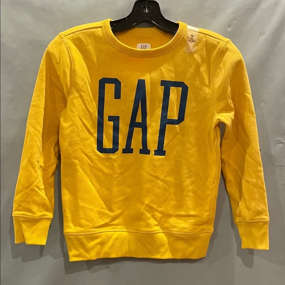 NWT GAP Kids Yellow Gold Crewneck Sweatshirt Medium (8)